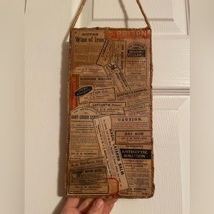 Vintage 1880 pharmacy label sign decor - naturopath homeopath witchy cool piece